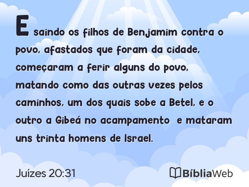 Juízes 20:31 em imagem para compartilhar