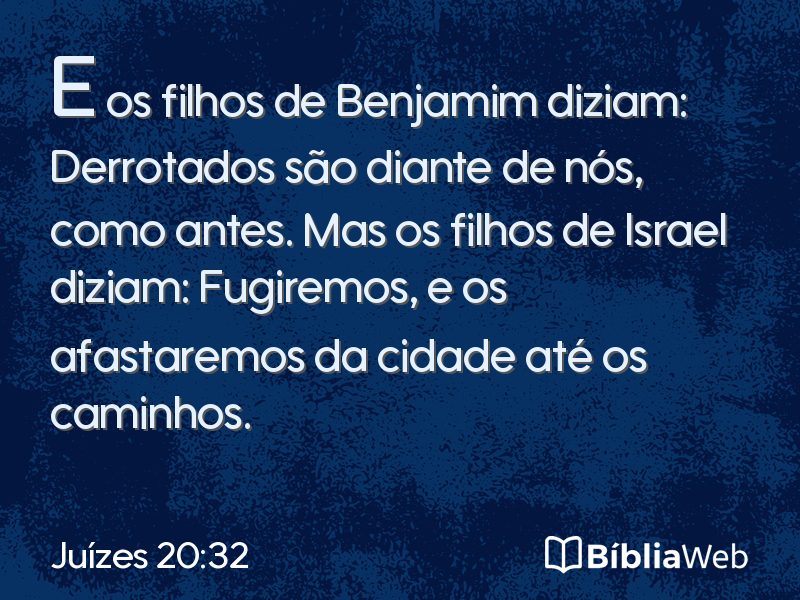 Juízes 20:32 em imagem para compartilhar