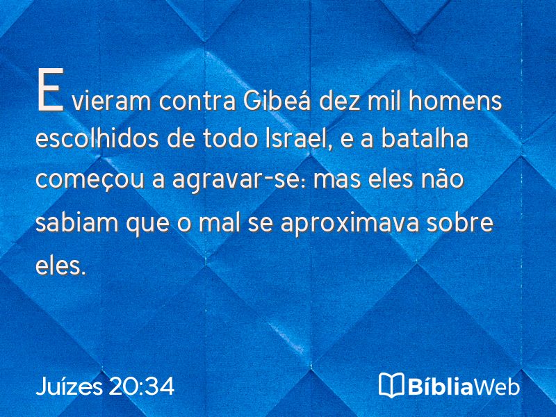 Juízes 20:34 em imagem para compartilhar