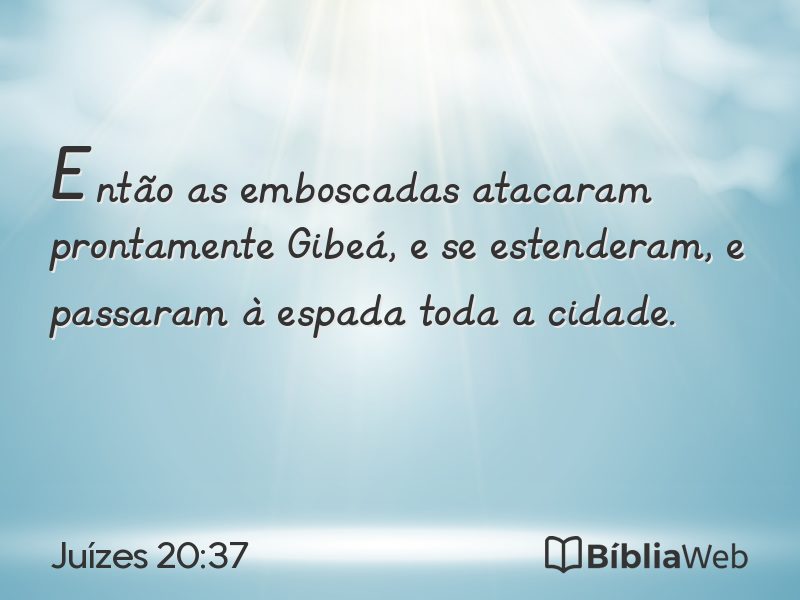 Juízes 20:37 em imagem para compartilhar