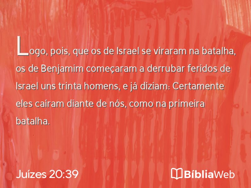 Juízes 20:39 em imagem para compartilhar