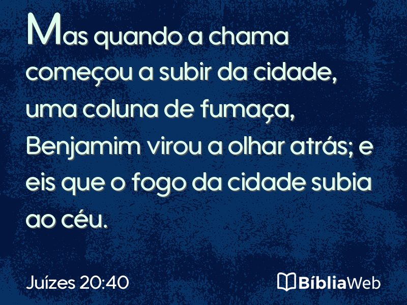 Juízes 20:40 em imagem para compartilhar