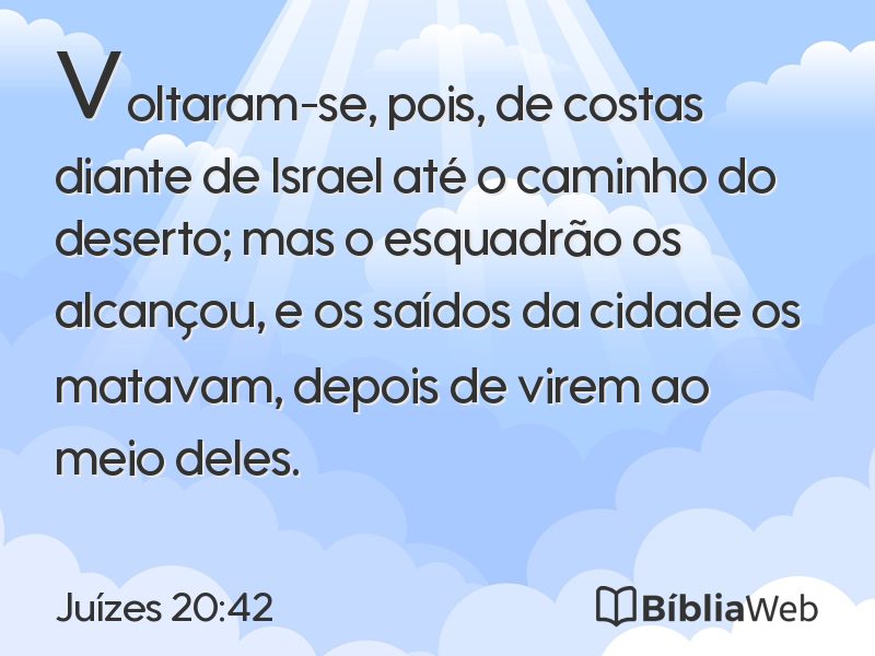 Juízes 20:42 em imagem para compartilhar