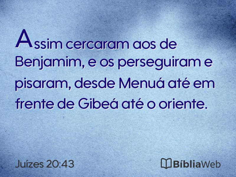 Juízes 20:43 em imagem para compartilhar