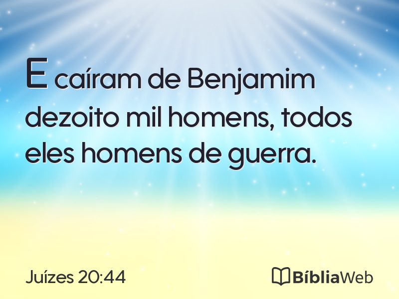 Juízes 20:44 em imagem para compartilhar
