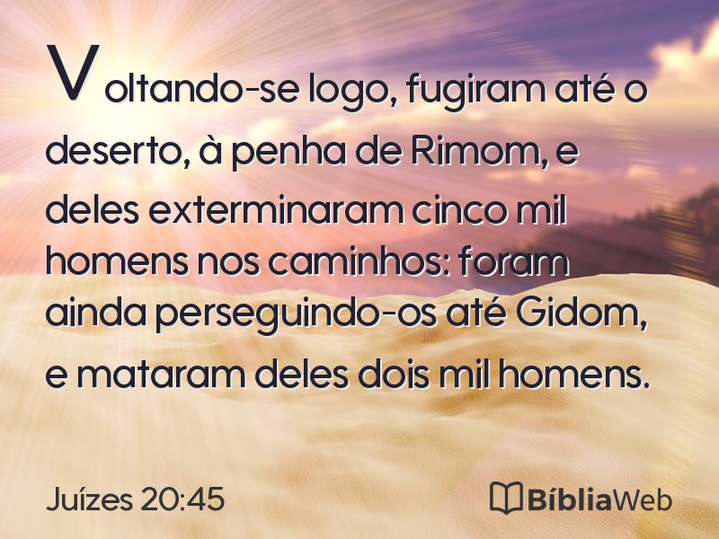 Juízes 20:45 em imagem para compartilhar