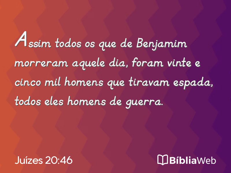 Juízes 20:46 em imagem para compartilhar