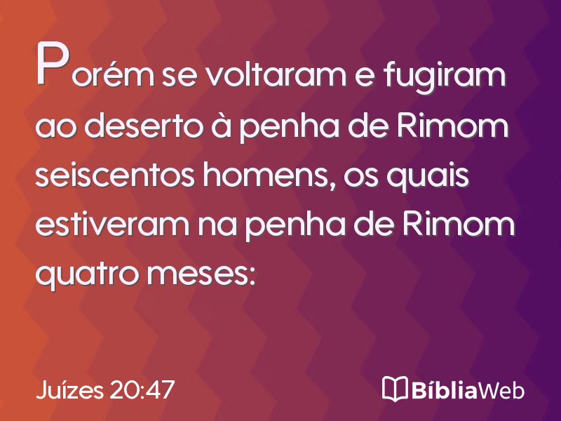 Juízes 20:47 em imagem para compartilhar