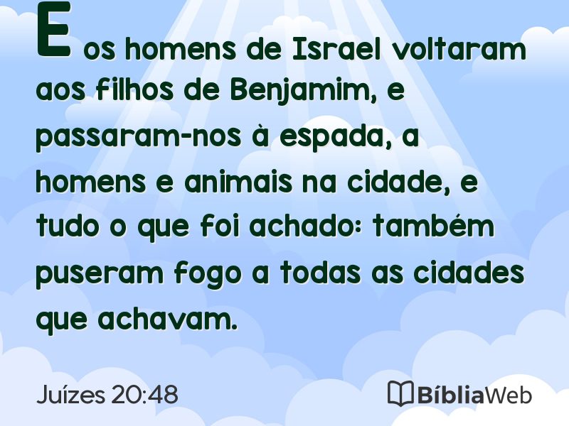 Juízes 20:48 em imagem para compartilhar