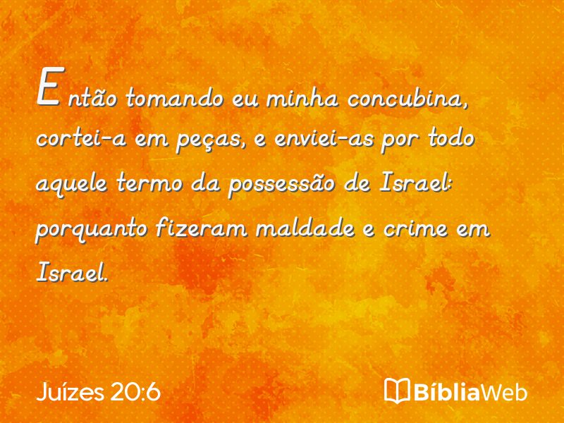 Juízes 20:6 em imagem para compartilhar