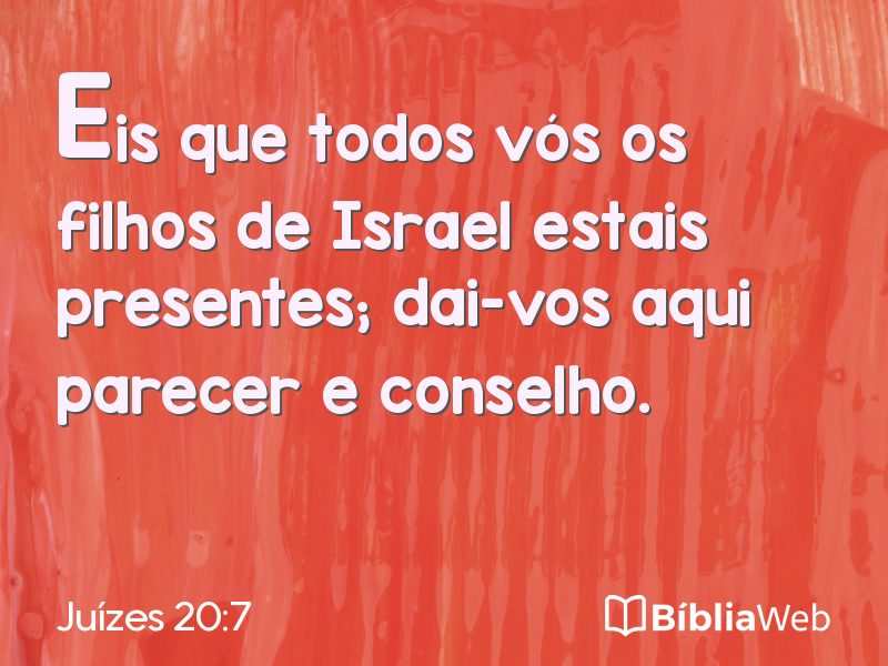 Juízes 20:7 em imagem para compartilhar