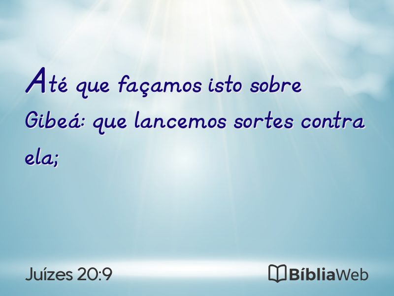 Juízes 20:9 em imagem para compartilhar