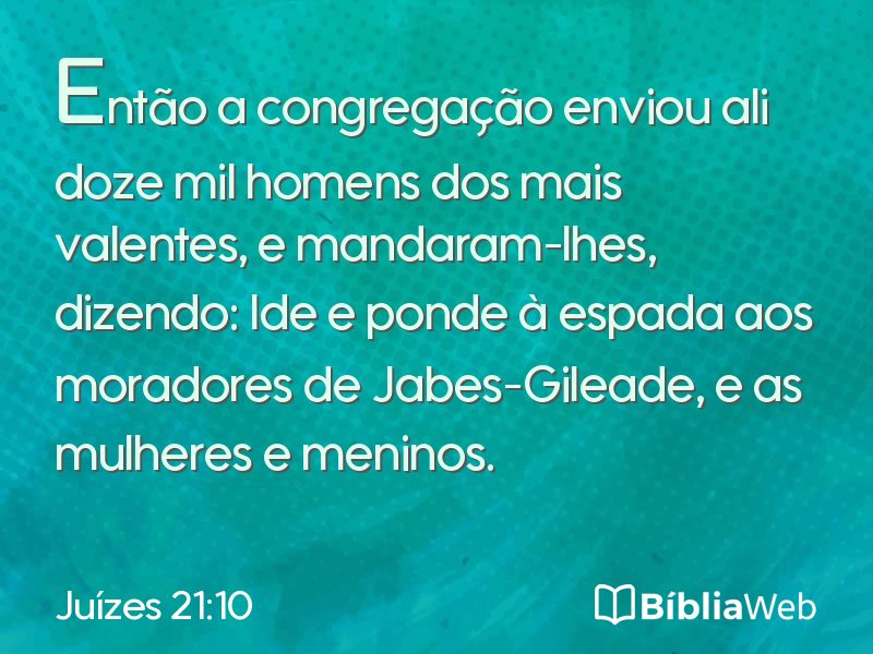 Juízes 21:10 em imagem para compartilhar