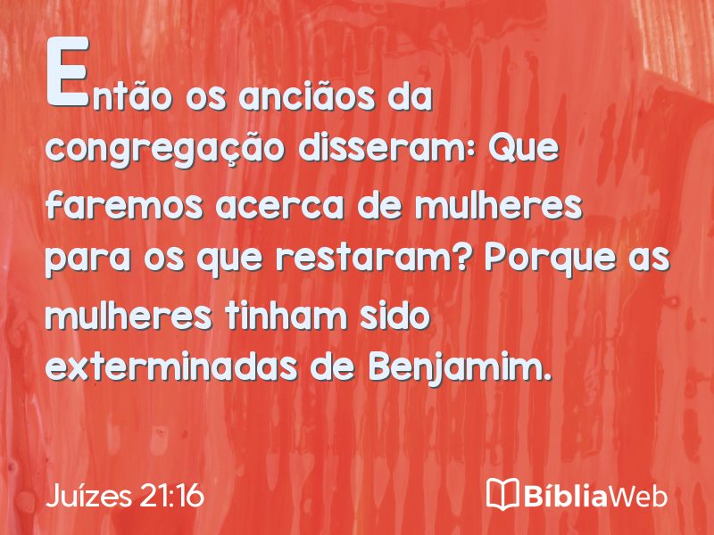 Juízes 21:16 em imagem para compartilhar
