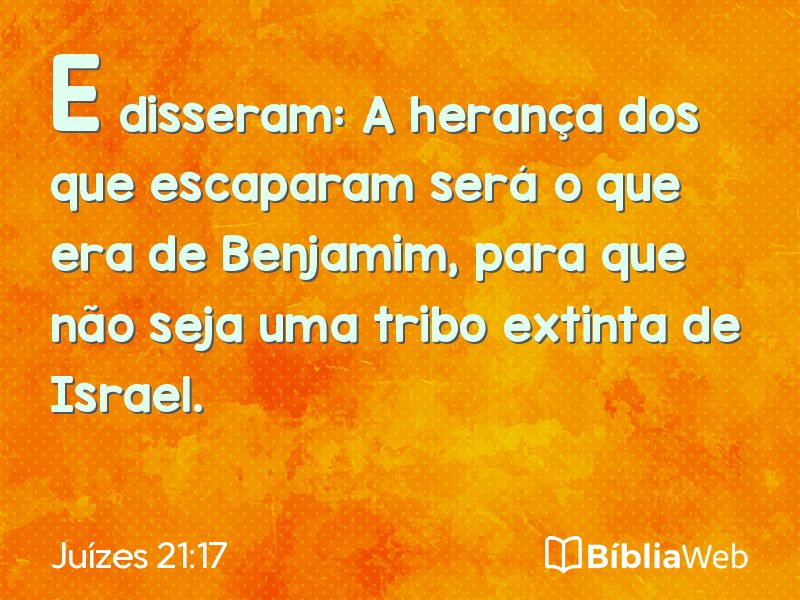 Juízes 21:17 em imagem para compartilhar