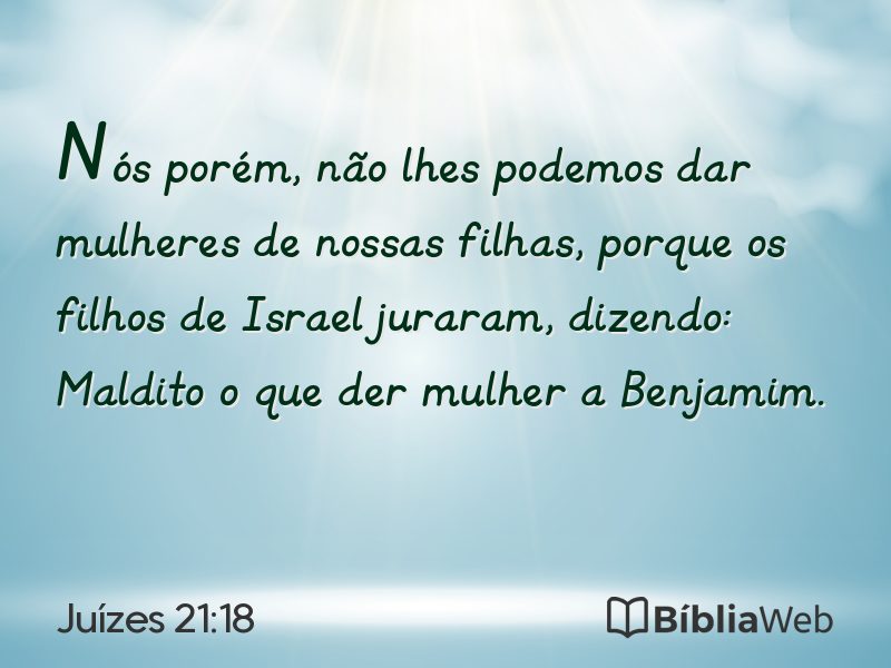 Juízes 21:18 em imagem para compartilhar