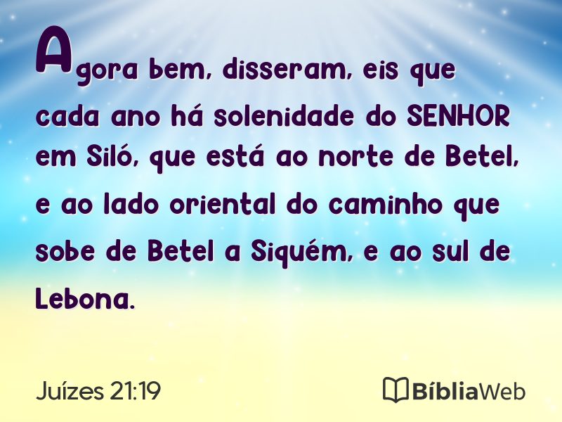 Juízes 21:19 em imagem para compartilhar