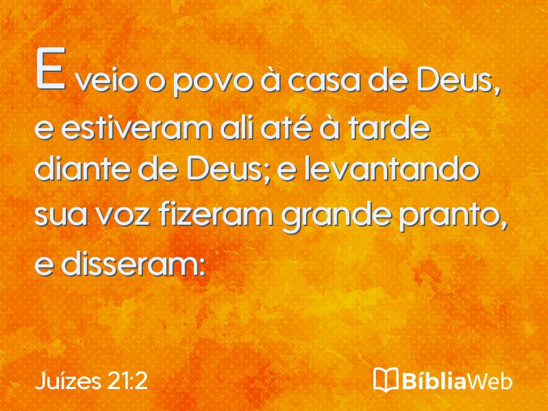 Juízes 21:2 em imagem para compartilhar