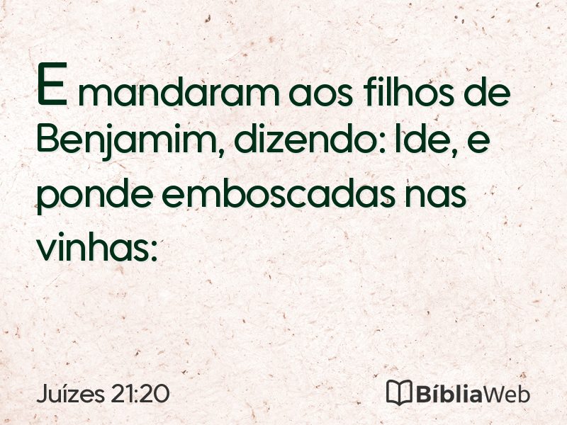 Juízes 21:20 em imagem para compartilhar