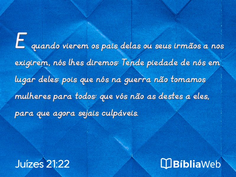 Juízes 21:22 em imagem para compartilhar