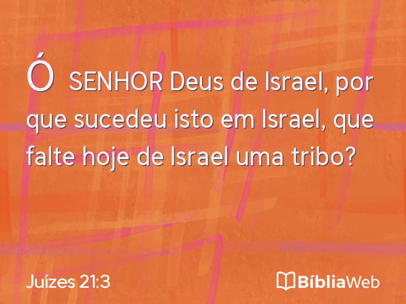 Juízes 21:3 em imagem para compartilhar