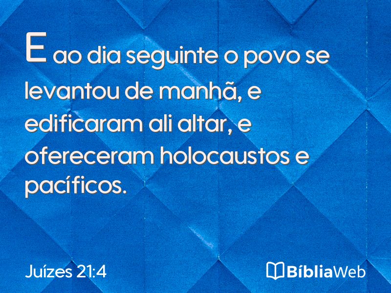Juízes 21:4 em imagem para compartilhar