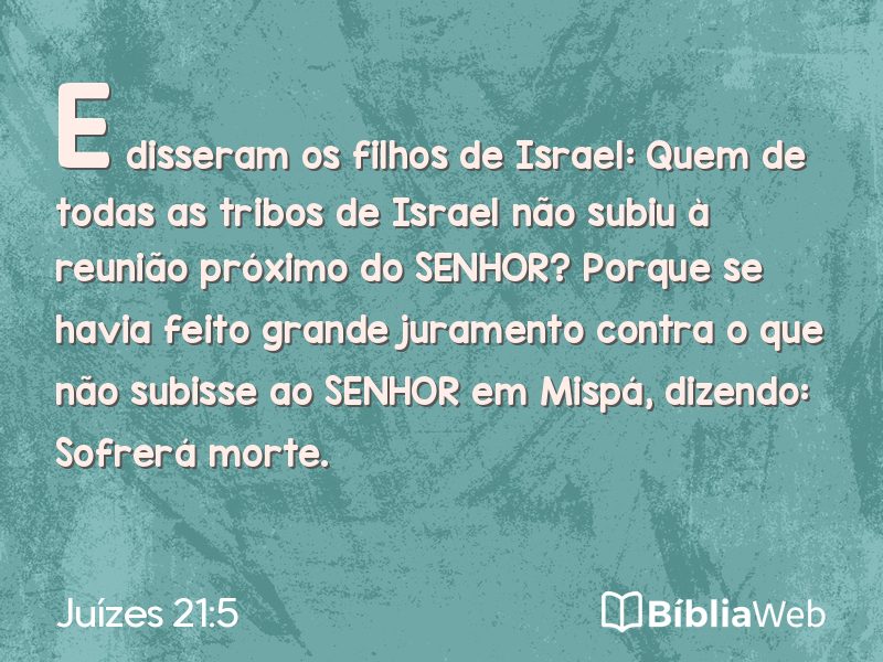Juízes 21:5 em imagem para compartilhar