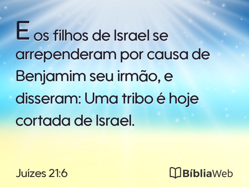 Juízes 21:6 em imagem para compartilhar