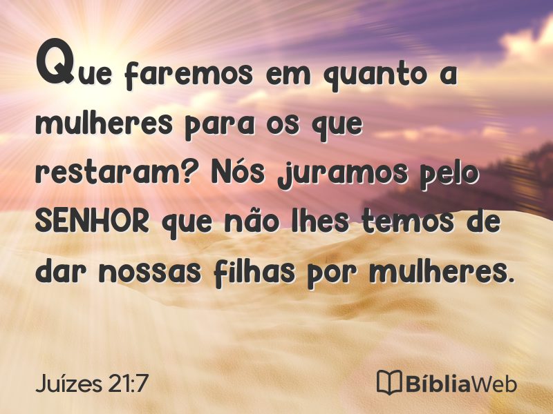 Juízes 21:7 em imagem para compartilhar