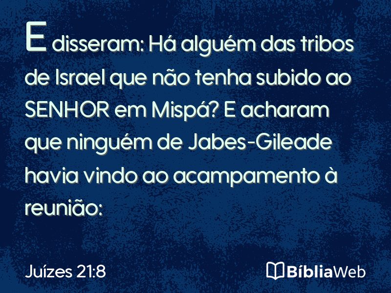 Juízes 21:8 em imagem para compartilhar