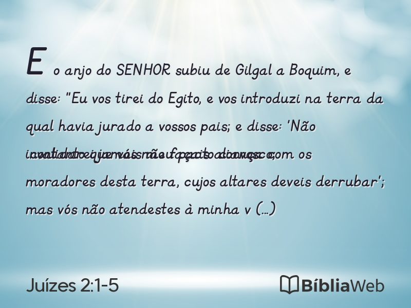 Juízes 2:1-5 em imagem para compartilhar