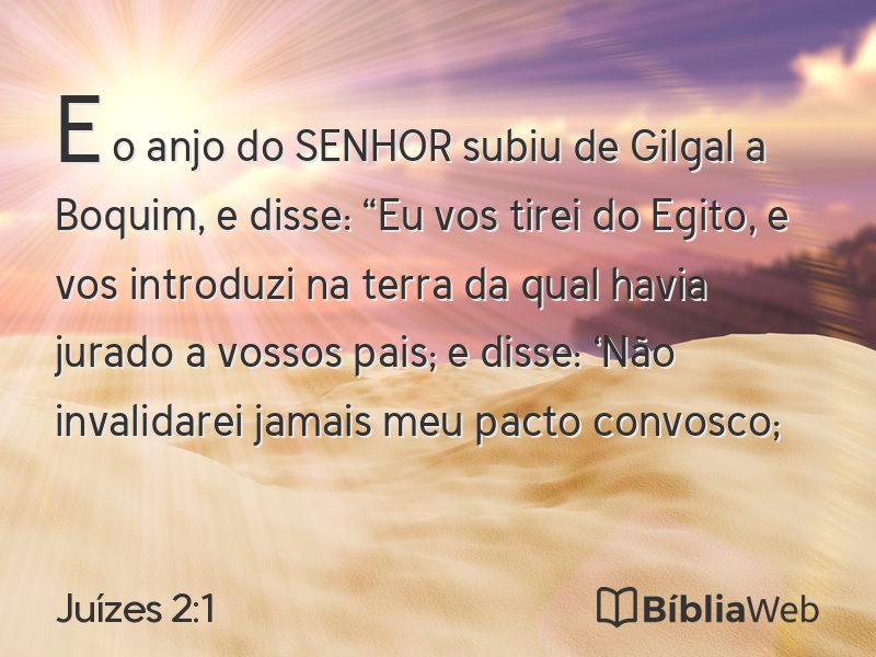 Juízes 2:1 em imagem para compartilhar