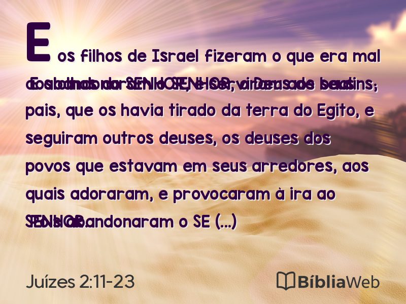 Juízes 2:11-23 em imagem para compartilhar