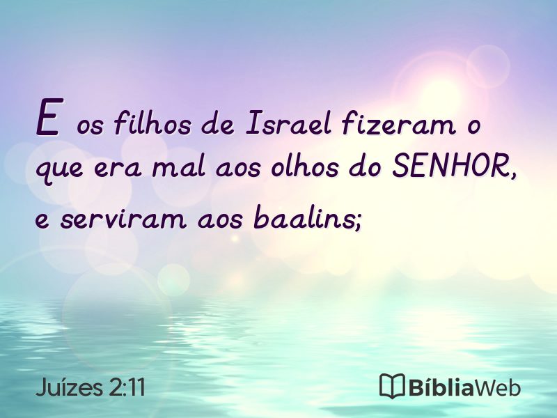 Juízes 2:11 em imagem para compartilhar