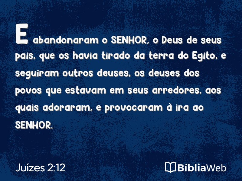 Juízes 2:12 em imagem para compartilhar