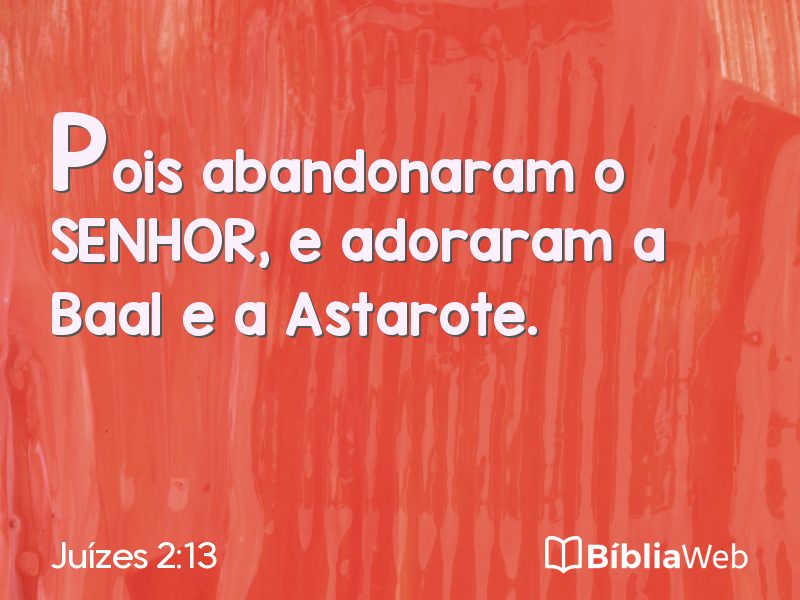 Juízes 2:13 em imagem para compartilhar