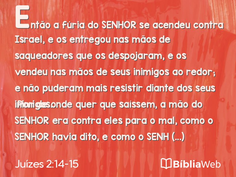 Juízes 2:14-15 em imagem para compartilhar