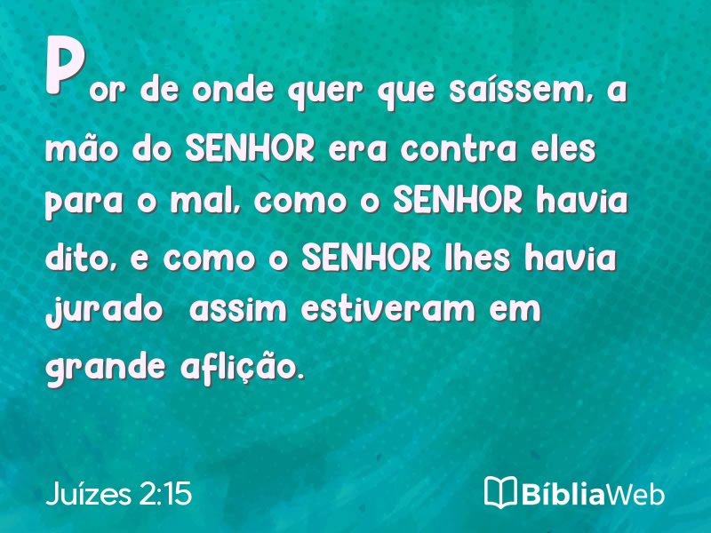 Juízes 2:15 em imagem para compartilhar