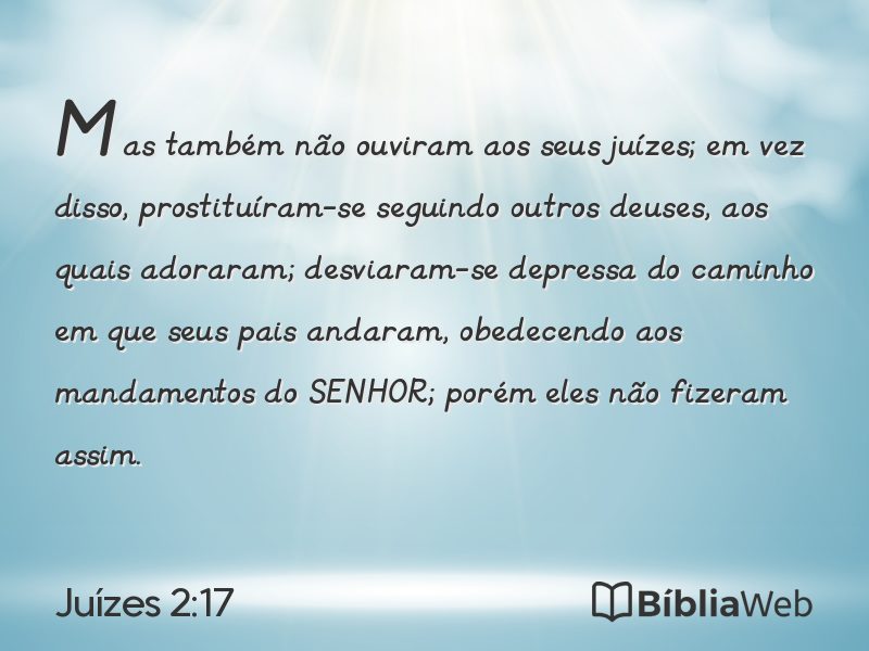 Juízes 2:17 em imagem para compartilhar