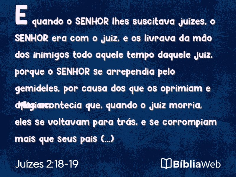 Juízes 2:18-19 em imagem para compartilhar