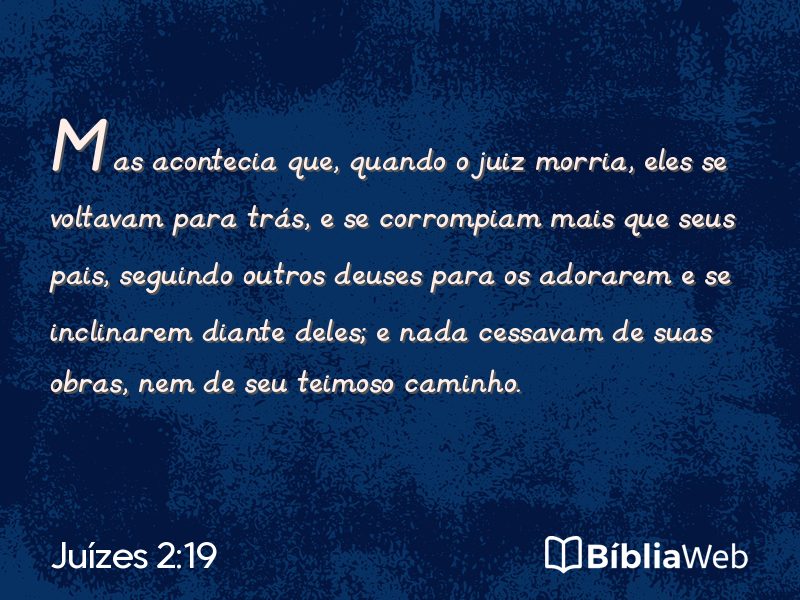 Juízes 2:19 em imagem para compartilhar