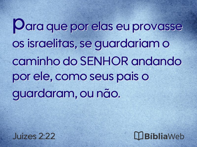 Juízes 2:22 em imagem para compartilhar