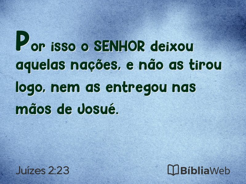 Juízes 2:23 em imagem para compartilhar