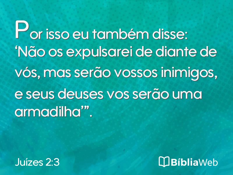 Juízes 2:3 em imagem para compartilhar
