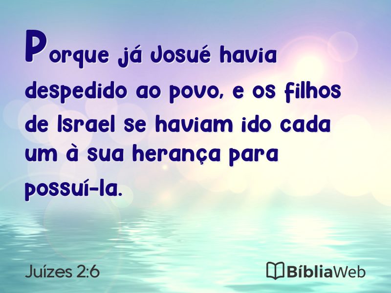 Juízes 2:6 em imagem para compartilhar
