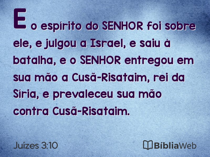 Juízes 3:10 em imagem para compartilhar