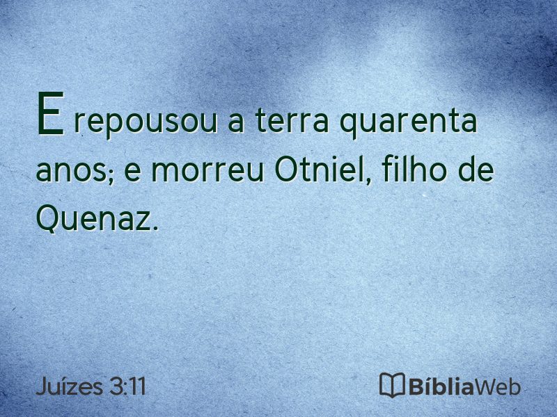 Juízes 3:11 em imagem para compartilhar