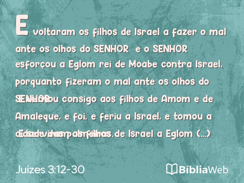 Juízes 3:12-30 em imagem para compartilhar