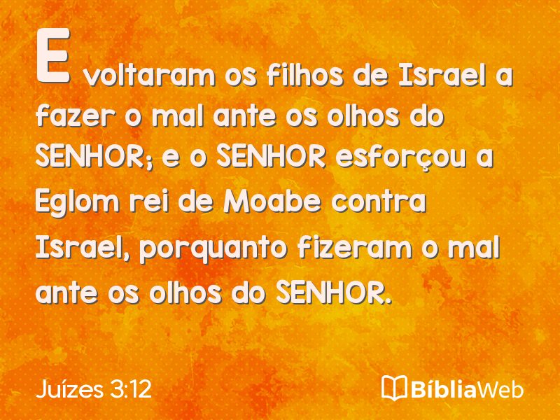 Juízes 3:12 em imagem para compartilhar