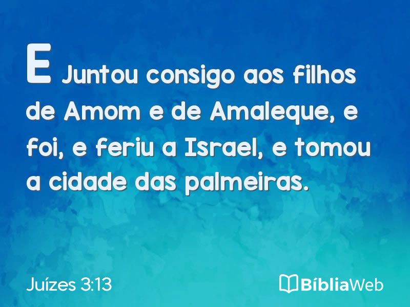 Juízes 3:13 em imagem para compartilhar